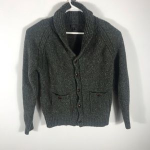 J.CREW LONG SLEEVE BUTTON UP SWEATER SZ M